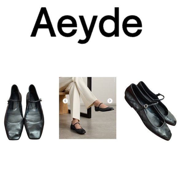 AEYDE Uma leather Mary Jane ballet flats Size EU 39/US 8 - Picture 1 of 15